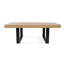 Avis IDMarket Table à Manger PHOENIX Bois et Noir 200 cm
