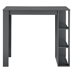 Helloshop26 Table de bar 3 étagères 120x60x106 cm gris foncé 03_0008553