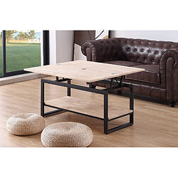 Acheter Pegane Table basse relevable - Chêne nordique