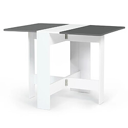 Idmarket market Table pliable EDI - Blanc/Gris