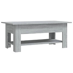 vidaXL Table basse - Sonoma gris 102x55x42 cm