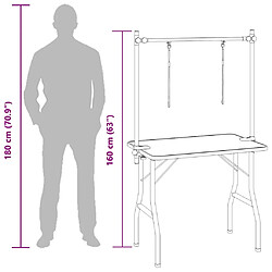 vidaXL Table ajustable chiens chats 2 potences pas cher