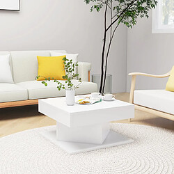vidaXL Table Basse Blanc 57 cm