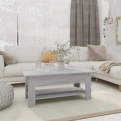 vidaXL Table basse - Sonoma gris 102x55x42 cm