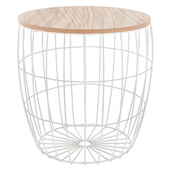 Atmosphera 3 Tables à café filaires Atomic - Diam. 40 cm - Blanc