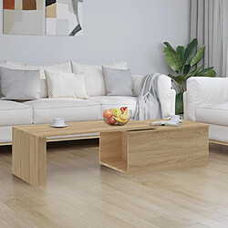 vidaXL Table basse chêne sonoma - 150x50x35 cm