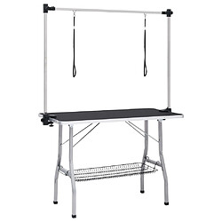 vidaXL Table toilettage 2 boucles panier