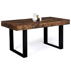 Idmarket MARKET Table PHOENIX Vieilli Noir