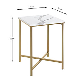Pegane Table d'appoint carrée - Doré