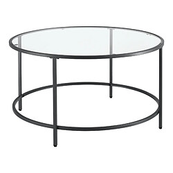 En.Casa En Casa - Table basse ronde - 84 x 45,5 cm - Noir