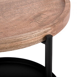 Leitmotiv table d'appoint ronde - Noir pas cher