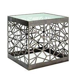 Pegane Table d'appoint carrée - bronze antique