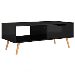 Table basse vidaXL - Noir brillant