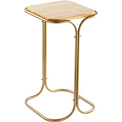 Hanah Home Bout de canapé Seat doré métal et bois
