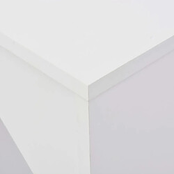 Helloshop26 Table de bar haute - Blanc