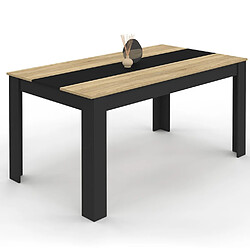 Idmarket MARKET Table GEORGIA noir hêtre