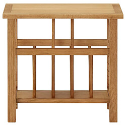 VidaXL Table à revues chêne solide
