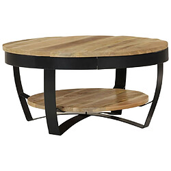 vidaXL Table basse bois manguier 65x32 cm pas cher