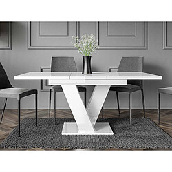 Bestmobilier Table à manger Xandriel - Blanc pas cher