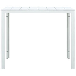 vidaXL Table Basse - Blanc PEHD