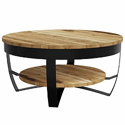 vidaXL Table basse bois manguier 65x32 cm