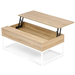 Idmarket MARKET Table Relevable Detroit - Blanc