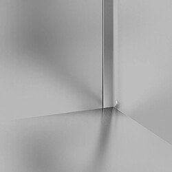 Helloshop26 Table de travail avec armoire - Gris