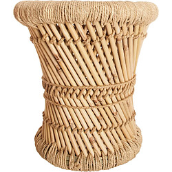 Acheter Atmosphera 2 Tables gigognes en bambou et corde Nomade - Diam. 30/38 cm - Marron