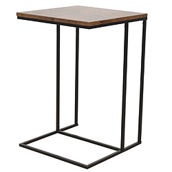 Decoshop26 Table d'appoint vintage - Marron