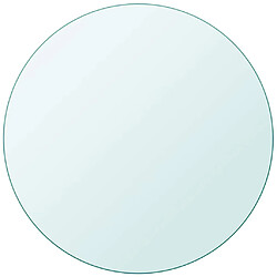 VIDAXL Dessus de table rond - Verre trempé