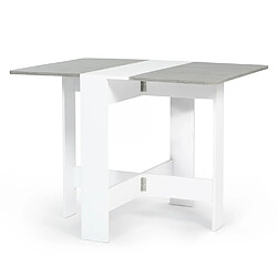 IDMarket Table pliable EDI - Blanc béton