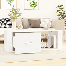 Avis vidaXL Table basse Blanc 100x50,5x35 cm Bois d'ingénierie