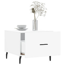 Acheter vidaXL Tables basses 2 pcs blanc 50x50x40 cm