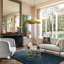 Atmosphera Table basse verre et métal - Doré