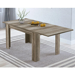 Pegane Table à manger extensible - Chêne vieilli