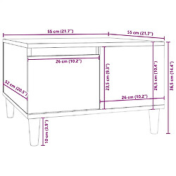 vidaXL Table basse 55x55 cm - Noir pas cher