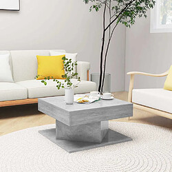 vidaXL Table basse - Gris béton 57x57x30 cm