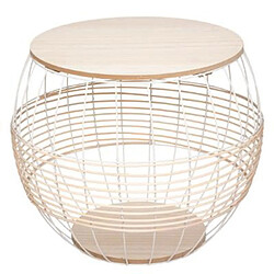 Atmosphera Table d'appoint métal - Beige