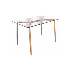 The Home Deco Factory Table repas verre - 115 cm