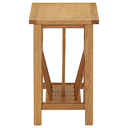 Avis VidaXL Table à revues chêne solide
