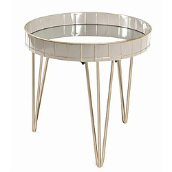 Pegane Table d'appoint ronde - gris bronze