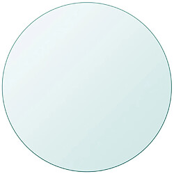 VIDAXL Dessus de table rond - Verre trempé