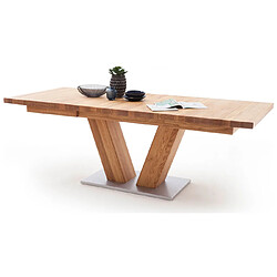 Pegane Table à manger extensible - Chêne sauvage