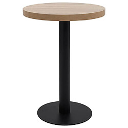 vidaXL Table de bistro - Marron clair