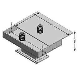 Acheter FMD Table basse gris béton/blanc