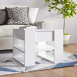 vidaXL Table basse blanc