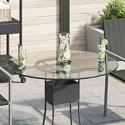 VIDAXL Dessus de table rond - Verre trempé