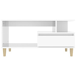 Acheter VIDAXL Table Basse Blanc Brillant