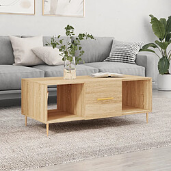 vidaXL Table basse chêne sonoma 102x50x40 cm bois d'ingénierie 