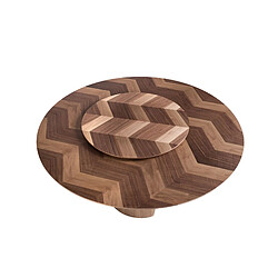 Angel Cerda Table à manger ronde noyer pas cher